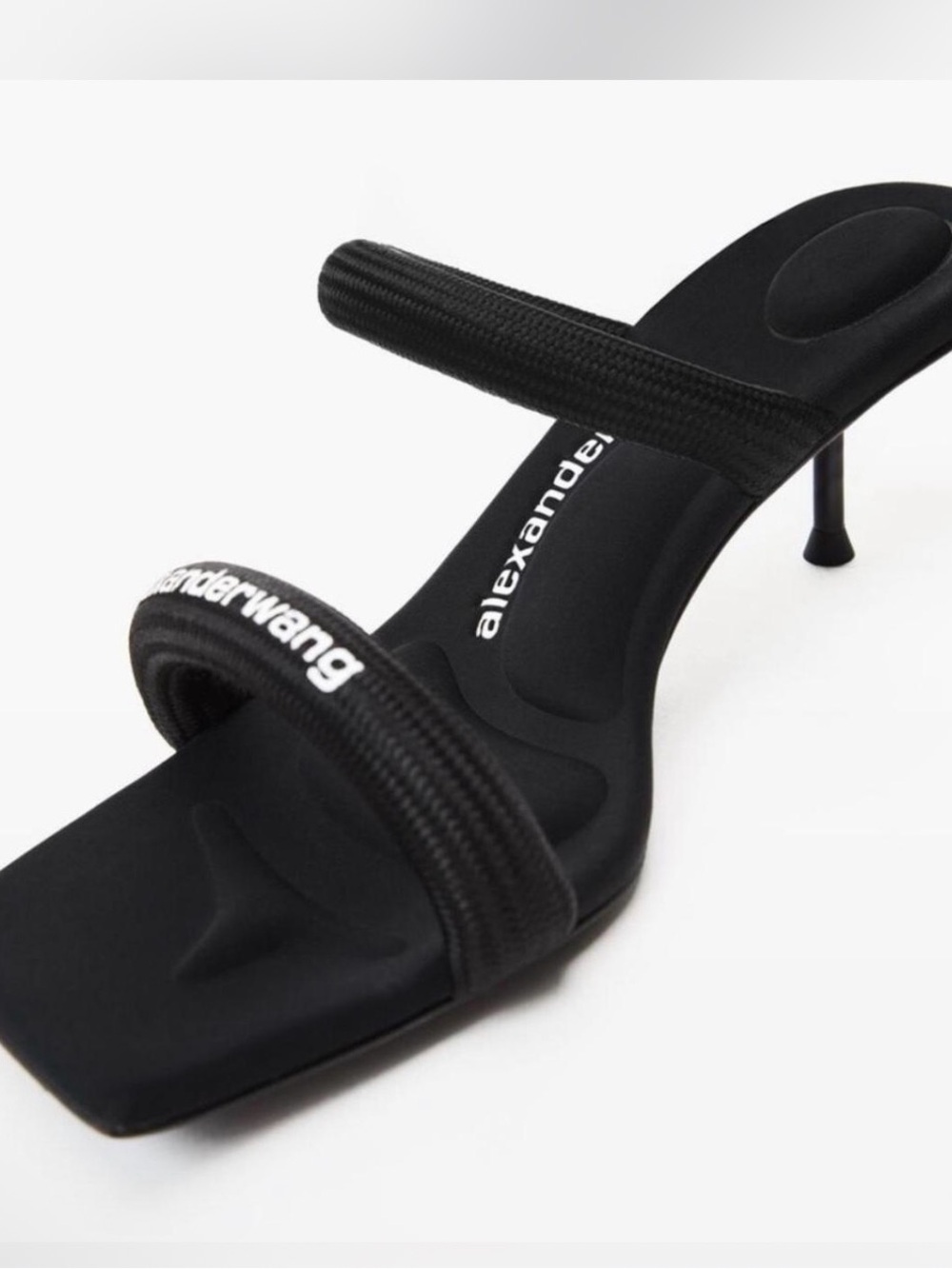 NWT 👠 Alexander Wang Jessie Kitten Heel Slide Sandals. Sz. Eur 39 US 7,5/8